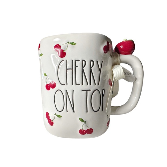 Rae Dunn Other - Rae Dunn Cherry Delight Mug - White and Red